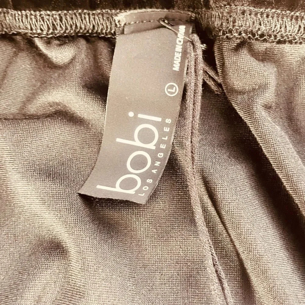 Bobi Los Angeles by Revolve Velvet Ruched Midi Skirt - Picture 5 of 12